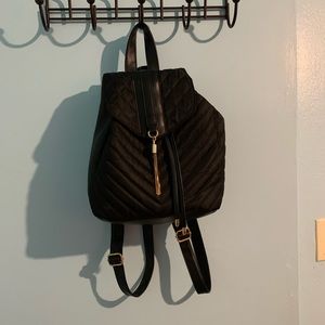 black mini backpack